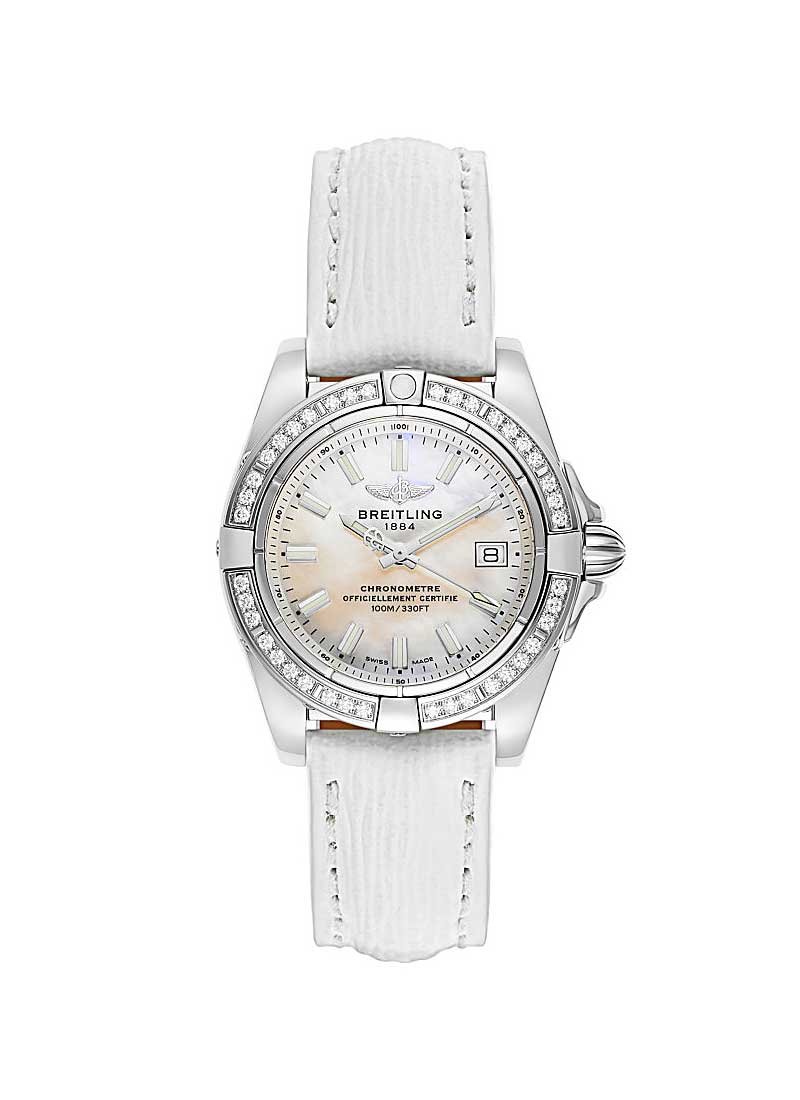 Breitling Galactic 32mm Automatic in Steel with Diamond Bezel