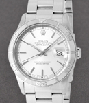 Datejust 36mm in Steel with Turn-O-Graph Bezel on Oyster Bracelet with Silver Stick Dial