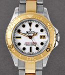 Yacht-Master 2-Tone 29mm in Steel with Yellow Gold Bezel on Oyster Bracelet with White Index Dial