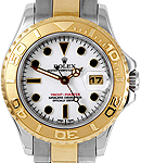 Yacht-Master 2-Tone 29mm in Steel with Yellow Gold Bezel on Oyster Bracelet with White Index Dial