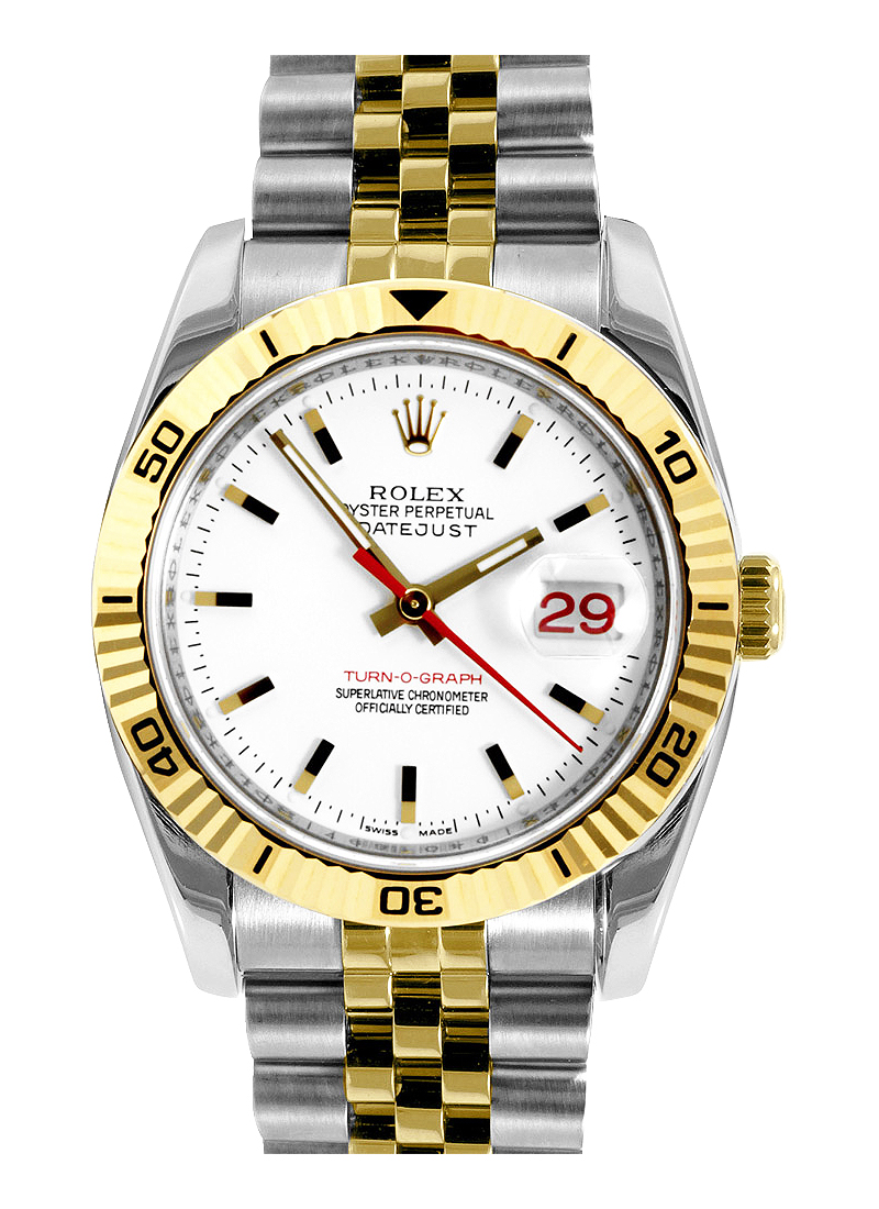 116263_used_white_stick_new_style Rolex Datejust 36mm 2 SS/YG with Jubilee / O Graph | Watches