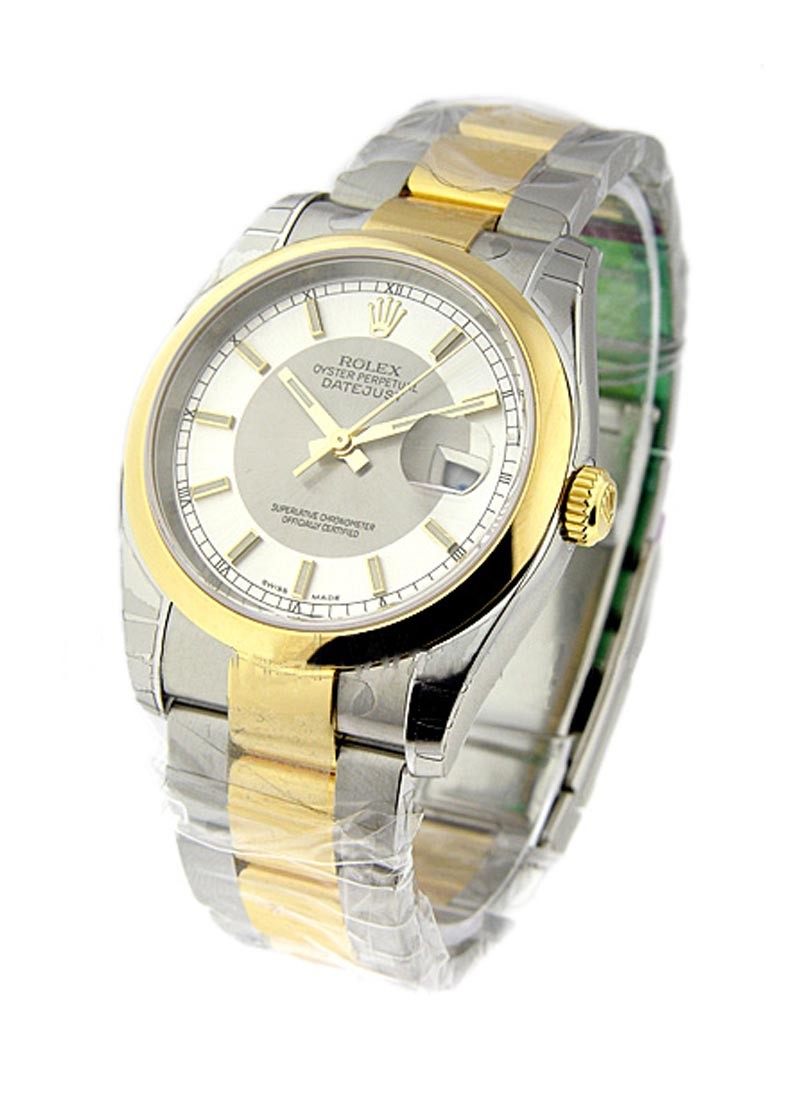 Pre-Owned Rolex Datejust 2-Tone 36mm in Steel with Yellow Gold Domed Bezel