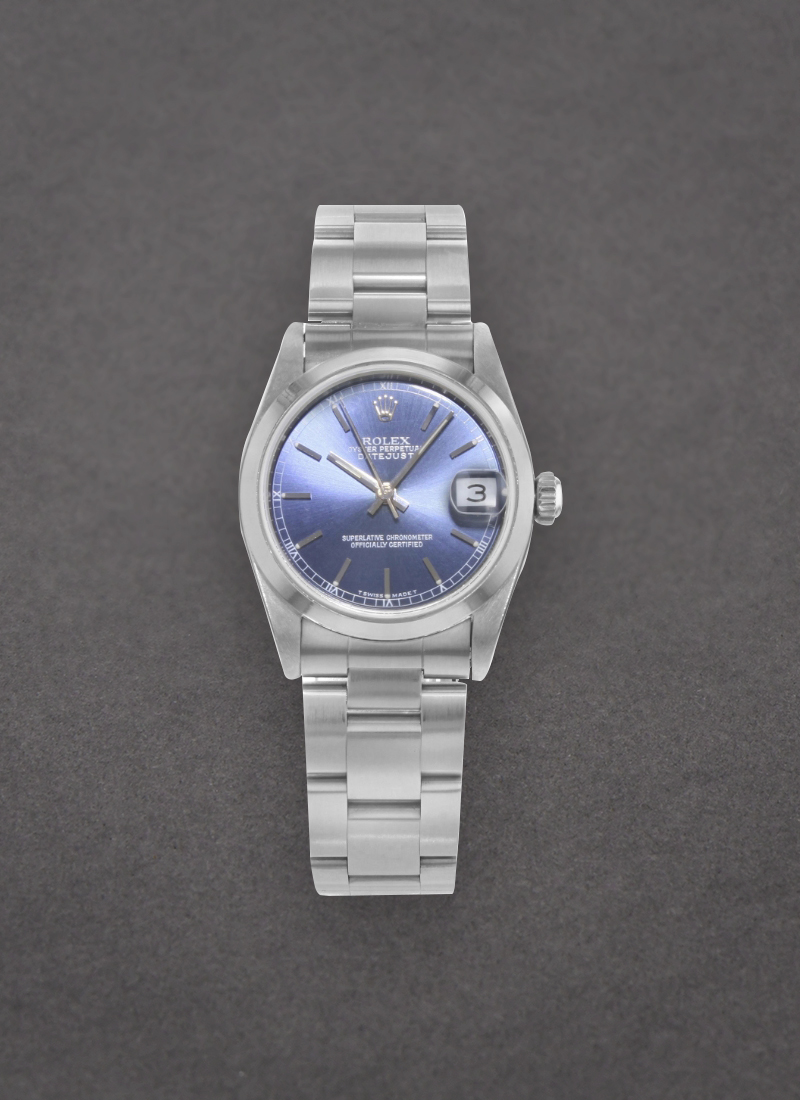 Pre-Owned Rolex Datejust Mid Size in Steel with Smooth Bezel