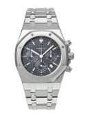 Royal Oak Offshore Chronograph in Steel on Steel Bracelet with Grey Dial