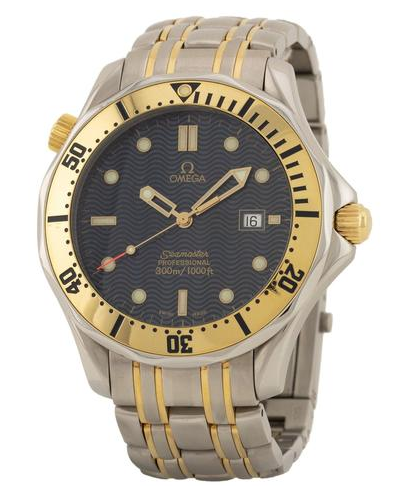 Omega Seamaster Diver 300M Chronograph Mens in Titanium with Yellow Gold Bezel