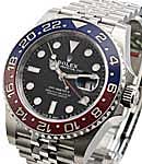 GMT Master II in Steel with Blue and Red Ceramic Bezel - PEPSI on Jubilee Bracelet with Black Index Dial