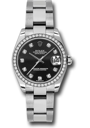 Pre-Owned Rolex Datejust 31mm in Steel with Diamonds Bezel