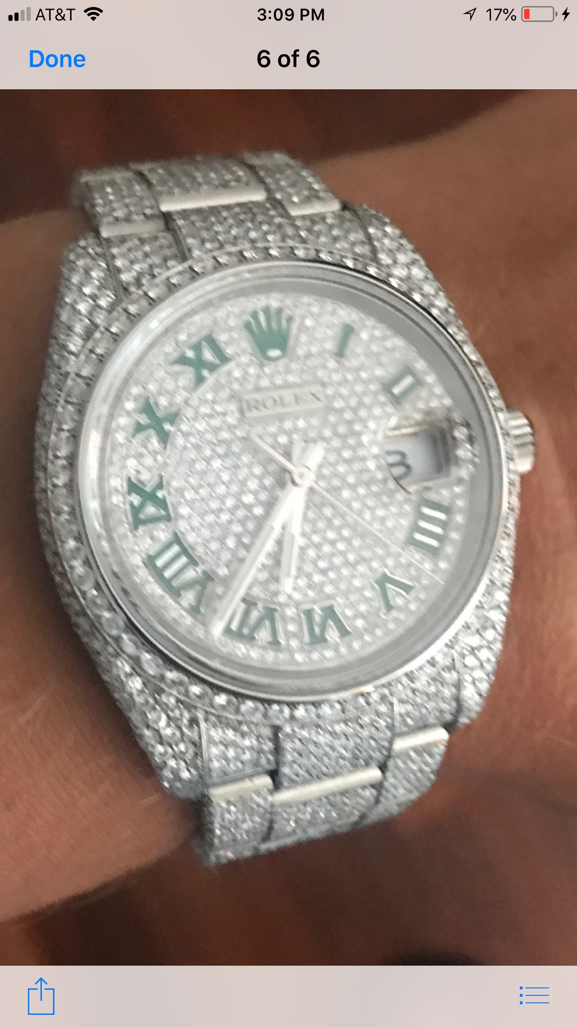 Patek Philippe Rolex Watch Custom Diamond Job