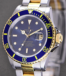 Submariner 2-Tone with Blue Dial - Faded Patina First Generation - All Original