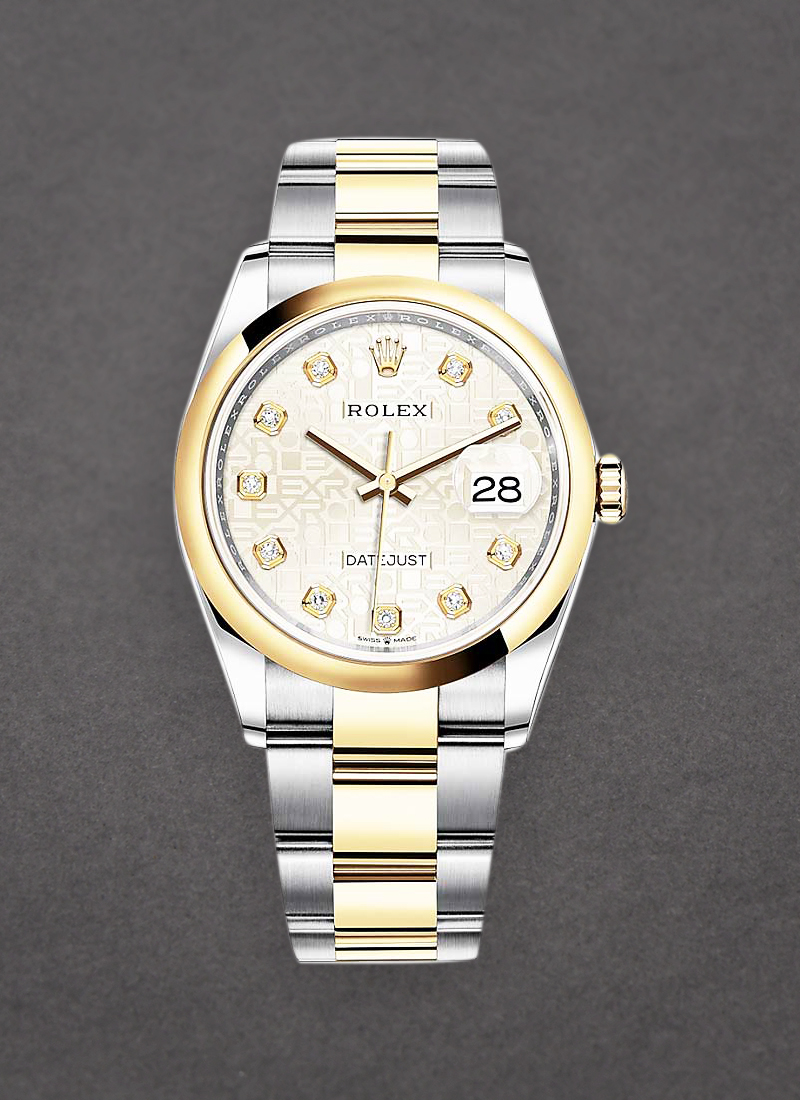 Rolex Unworn Datejust in Steel with Yellow Gold Smooth Bezel