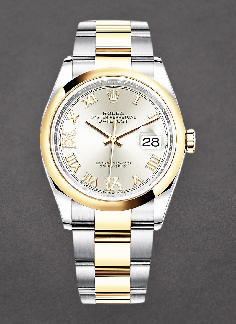 Rolex Unworn Datejust 36mm in Steel with Yellow Gold Smooth Bezel