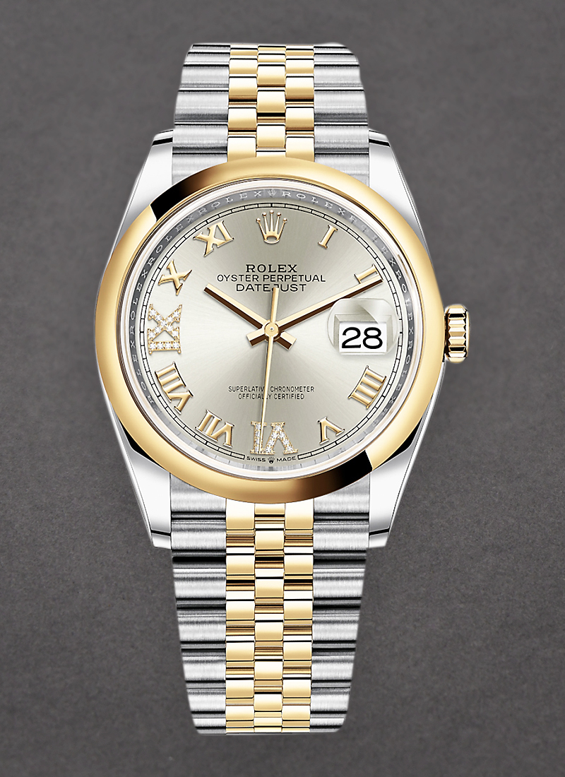 Rolex Unworn Datejust in Steel with Yellow Gold Smooth Bezel