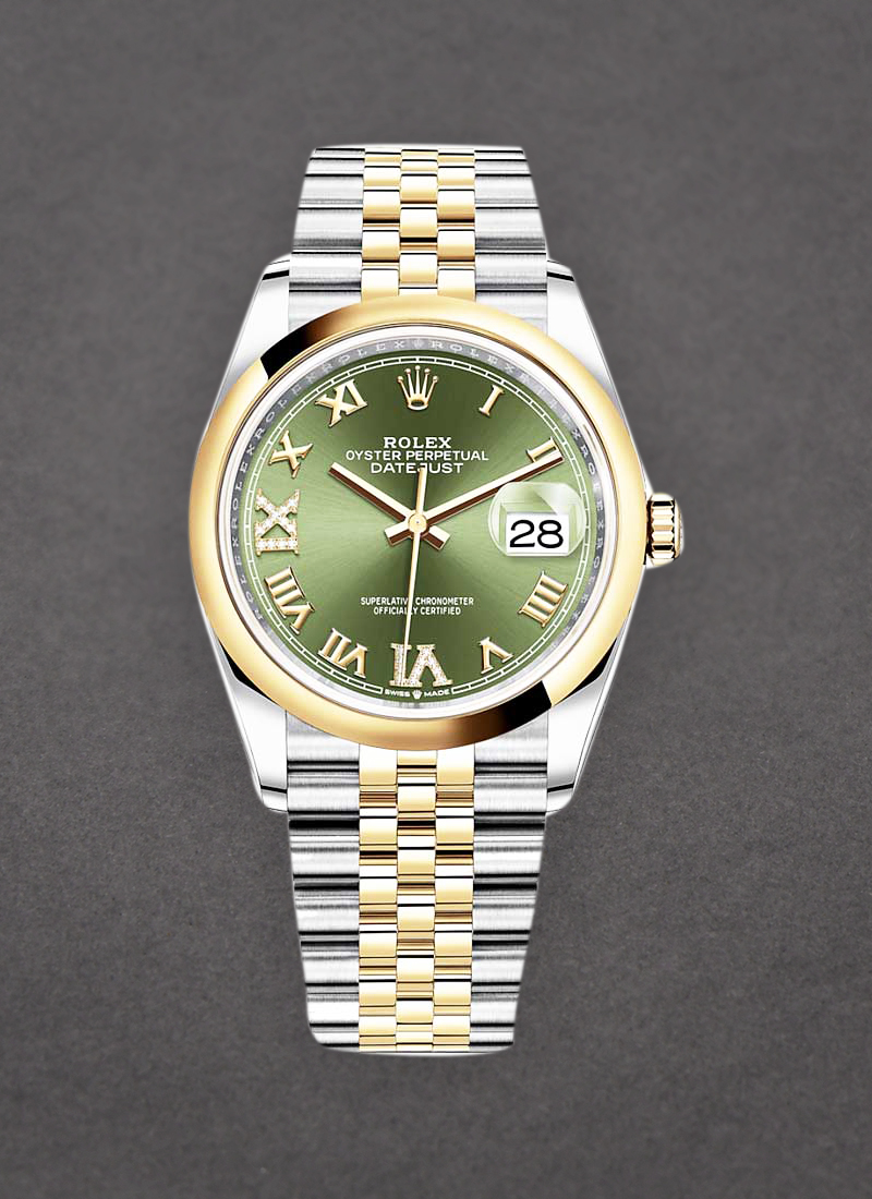 Rolex Unworn Datejust in Steel with Yellow Gold Smooth Bezel