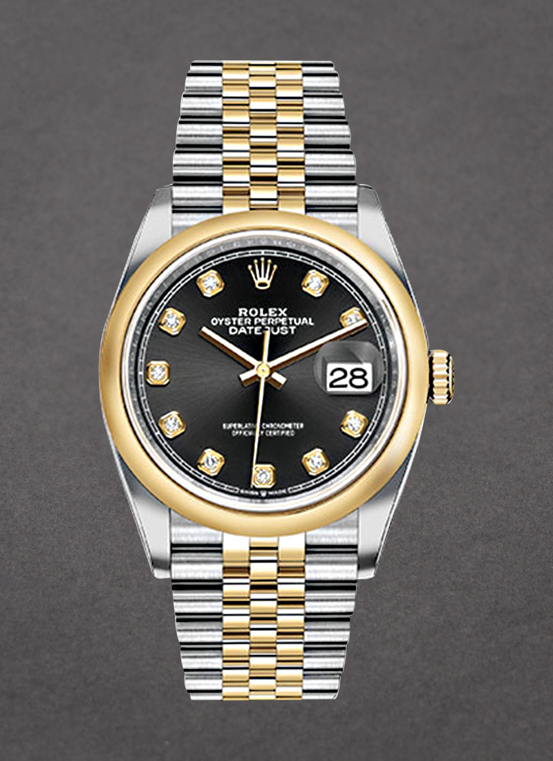 Rolex Unworn Datejust in Steel with Yellow Gold Smooth Bezel