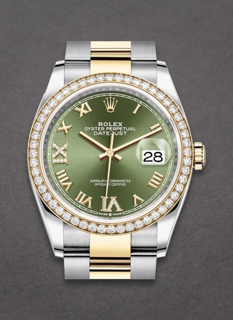 Rolex Unworn 2-Tone Datejust 36mm with Diamond Bezel