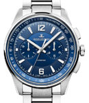 Polaris Chronograph 42mm Automatic in Steel on Stainless Steel Bracelet with Blue Dial