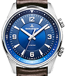 Polaris 41mm Automatic in Steel on Brown Calfskin Leather Strap with Blue Dial
