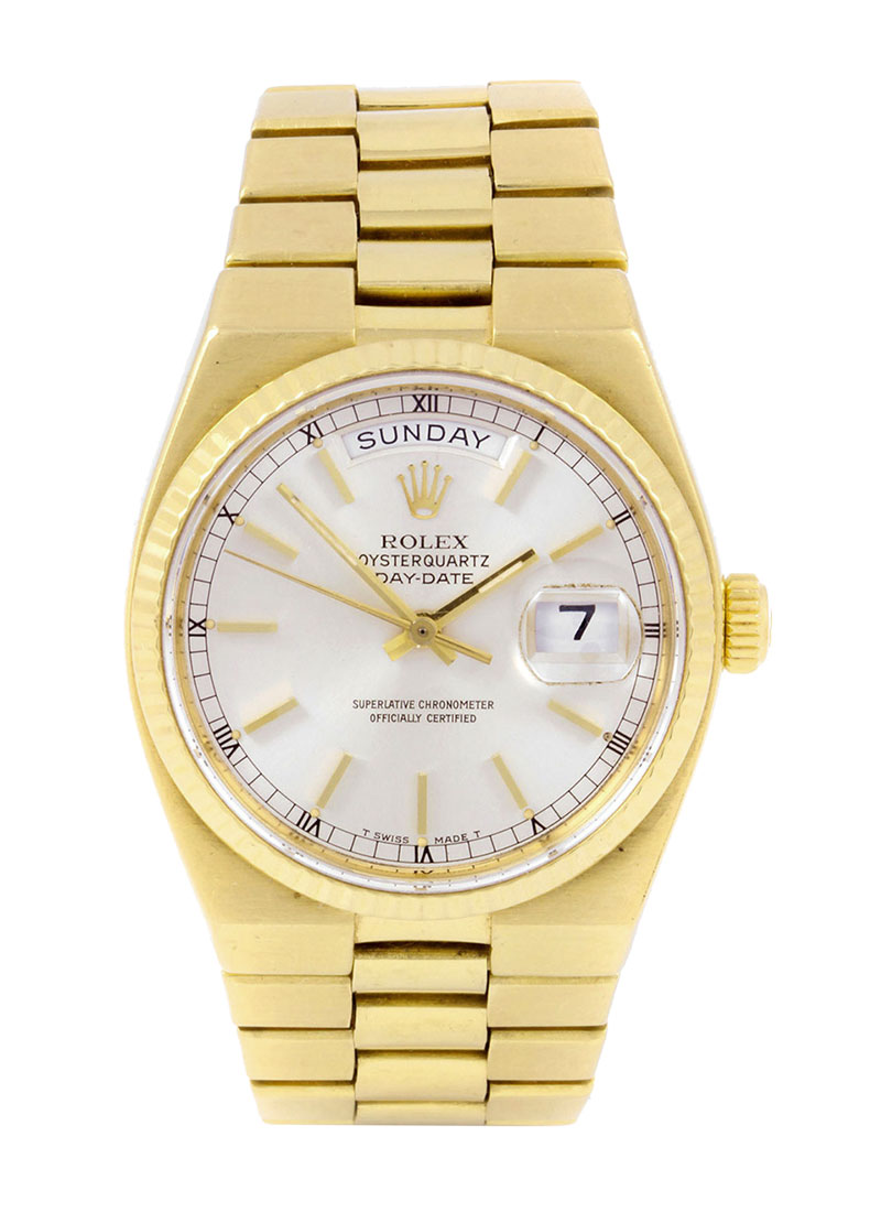 Pre-Owned Rolex Day-Date President 36mm in Yellow Gold with Fluted Bezel 