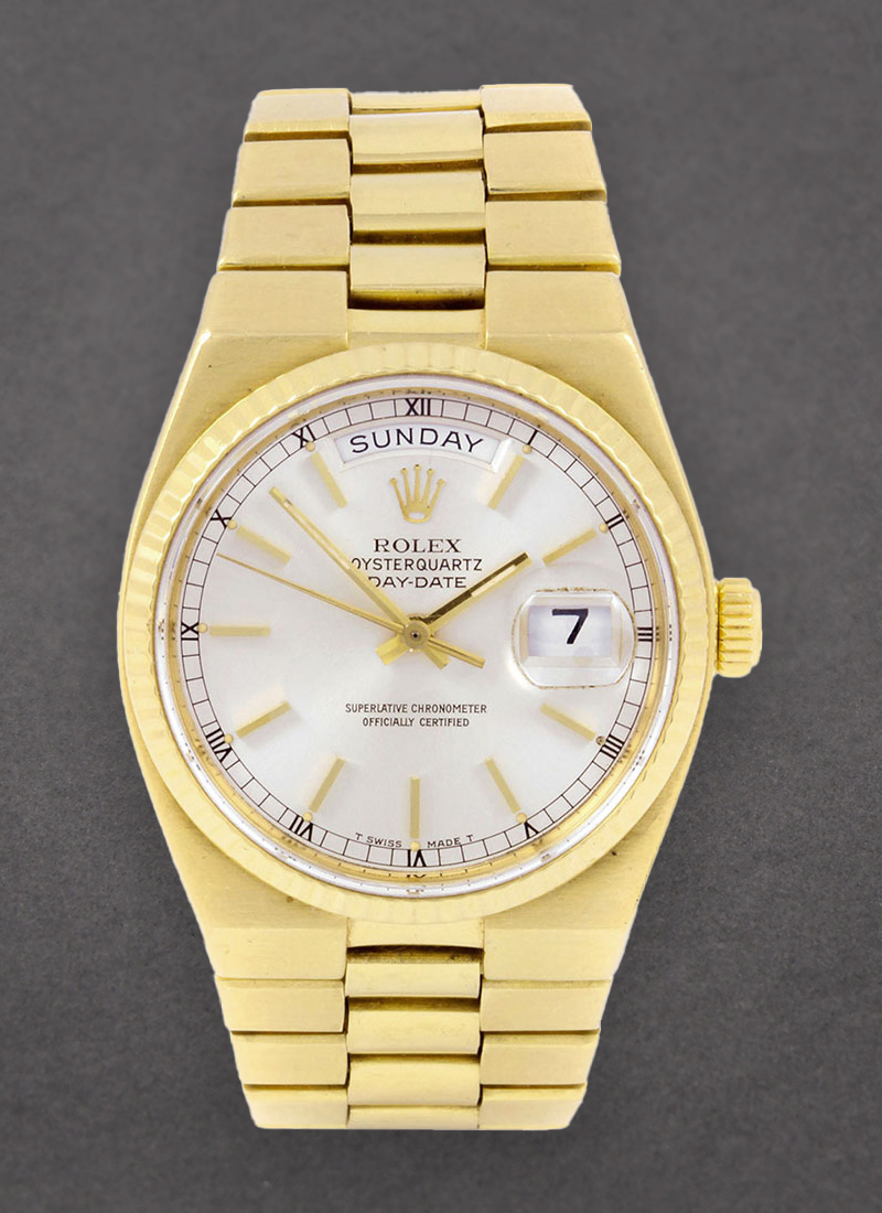 Pre-Owned Rolex Day-Date President 36mm in Yellow Gold with Fluted Bezel 