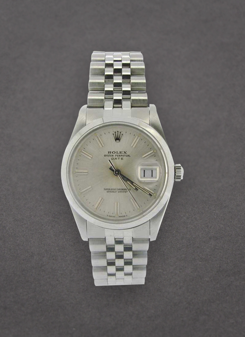 Pre-Owned Rolex Date 34mm in Steel Smooth Bezel