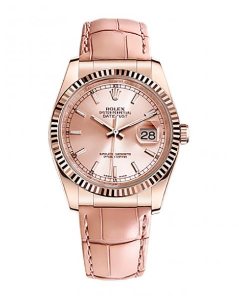 Pre-Owned Rolex Datejust 36mm in Rose Gold with Fluted Bezel