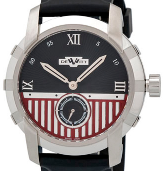 Glorious Knight 42mm Automatic in Stainless Steel On Black Rubber Strap with Black and Red Dial