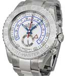 White Gold Yacht-Master II - Blue hands on Oyster Bracelet with White Dial