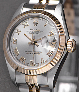 Ladies Datejust 26mm 2 Tone on Jubilee Bracelet with with Silver Roman Dial