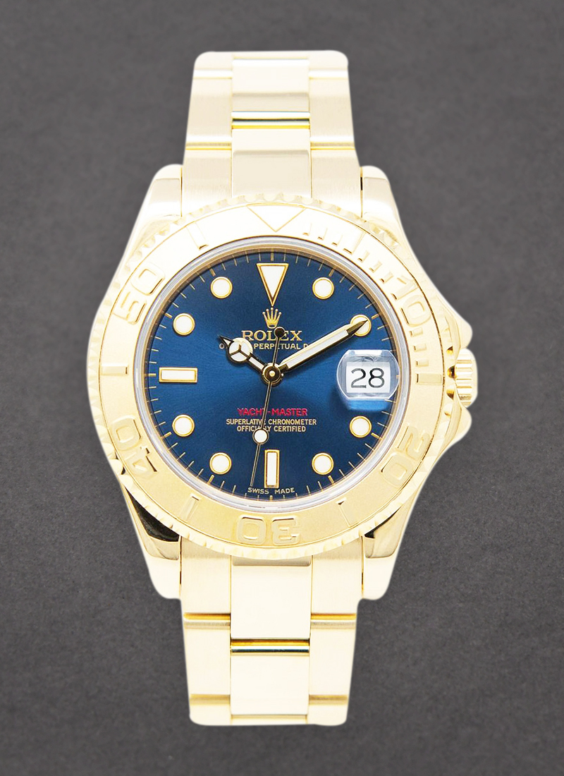 Pre-Owned Rolex Yachtmaster Mid Size 35mm in Yellow Gold