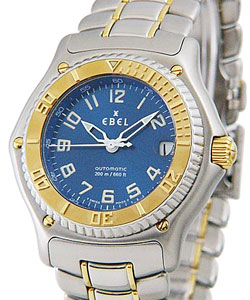 Discovery in 2 Tone on Steel and Yellow Gold Bracelet with Blue Dial