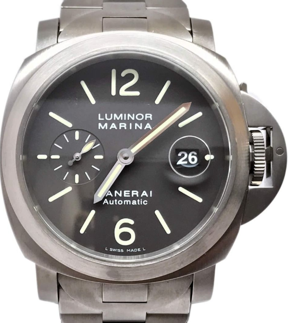 PAM 279- Marina Automatic in Steel on Steel Bracelet with Black Dial