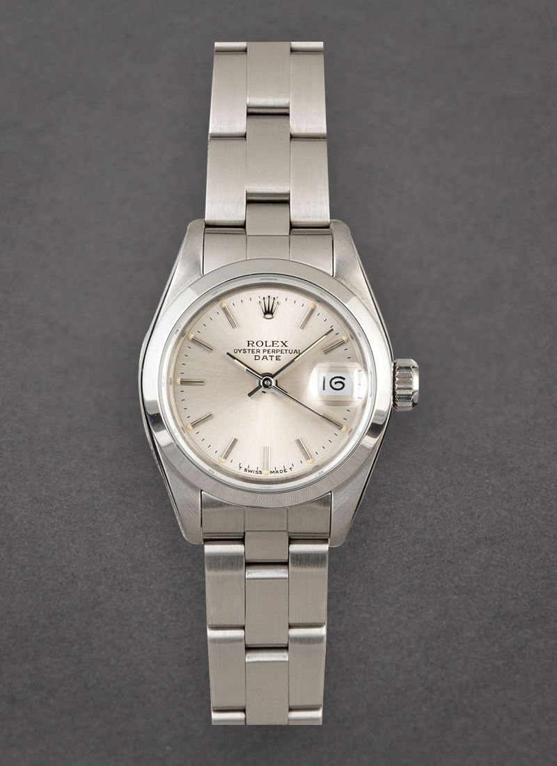 Pre-Owned Rolex Ladys Date 26mmin Steel with Smooth Bezel