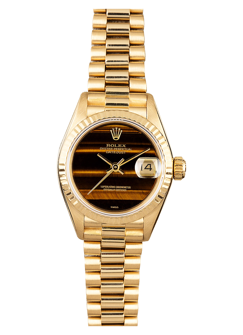Pre-Owned Rolex Datejust Lady's 26mm in Yellow Gold with Fluted Bezel