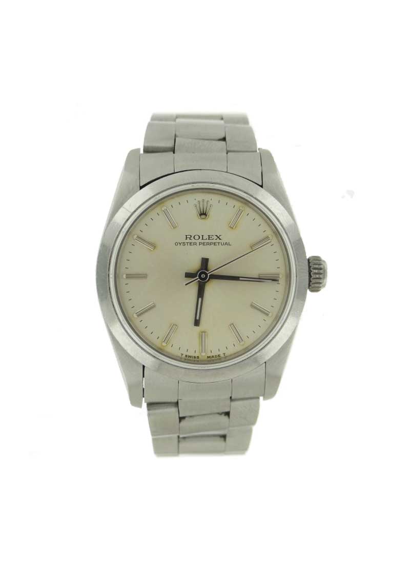 Pre-Owned Rolex Oyster Perpetual No Date in Steel Domed Bezel