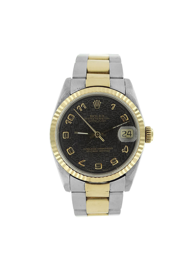 Pre-Owned Rolex Datejust 31mm Mid Size in Steel with Yellow Gold Fluted Bezel  