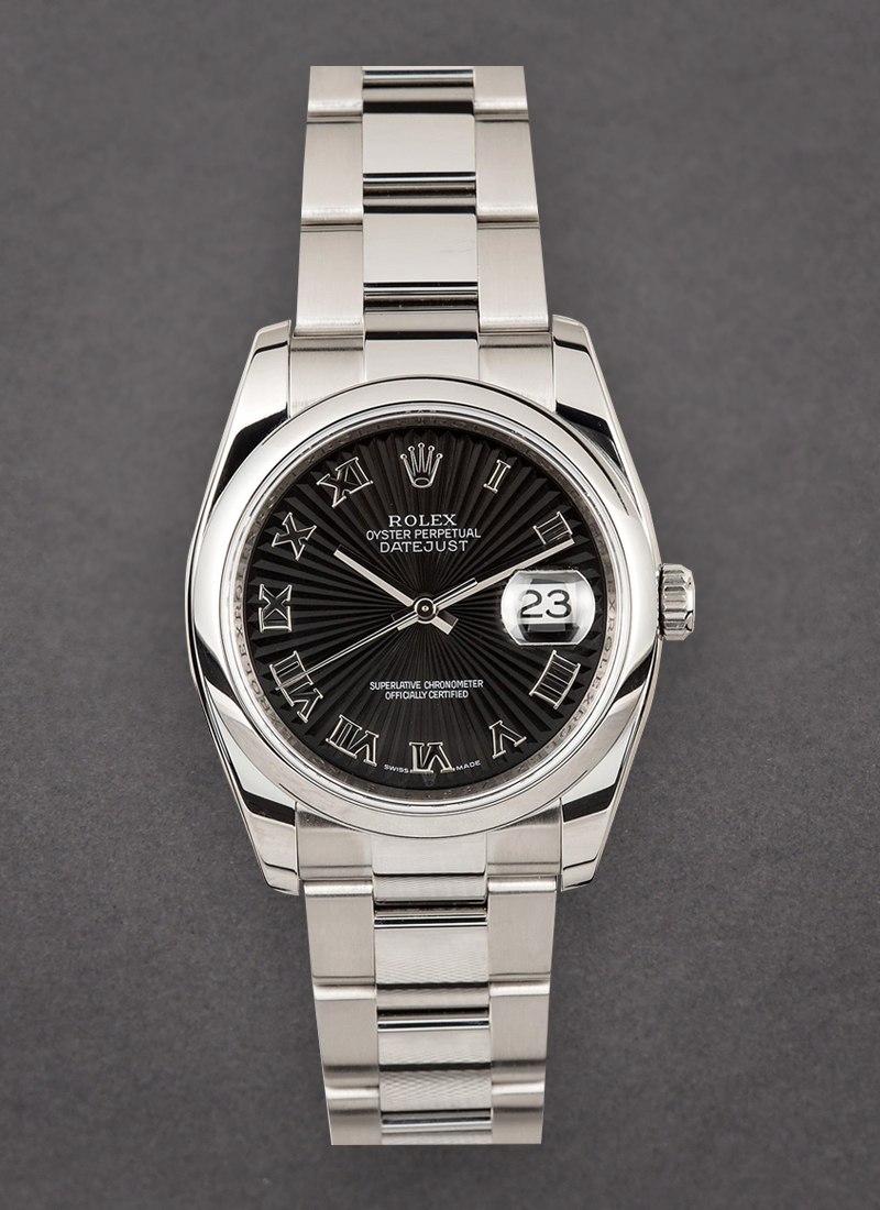 Pre-Owned Rolex Datejust 36mm in Steel with Smooth Bezel