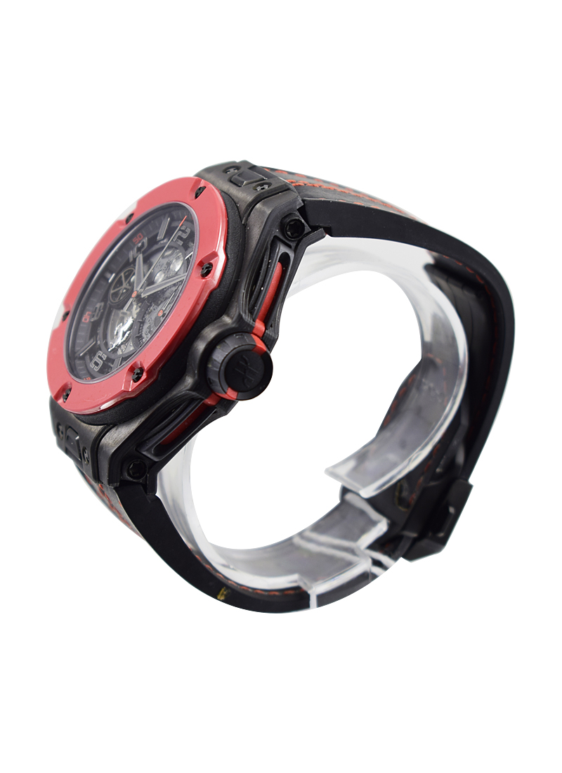 Ferrari Red patent leather bracelet with studs Unisex