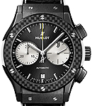Classic Fusion Chronograph Juventus 45mm Automatic in Black Ceramic on Black Alligator Leather Strap with Black Dial