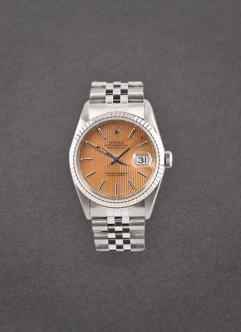 Pre-Owned Rolex Datejust 36mm with White Gold Fluted Bezel 