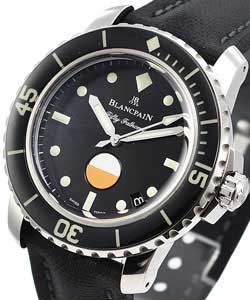 Fifty Fathoms MilSpec in Stainless Steel with Ceramic Bezel - Limited Edition 500pcs. on Sail Cloth Strap with Black Dial