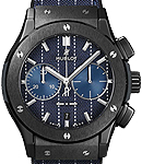 Classic Fusion Chronograph Italia 45mm in Black Ceramic - Limited Edition of 100 Pieces on Black or Blue Rubber and Rubinacci Fabric Strap with Rubinacci Fabric and Blue Counters Dial