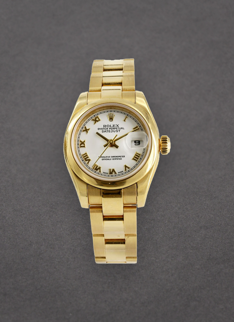 Pre-Owned Rolex Ladies Datejust 26mm in Yellow Gold with Smooth Bezel