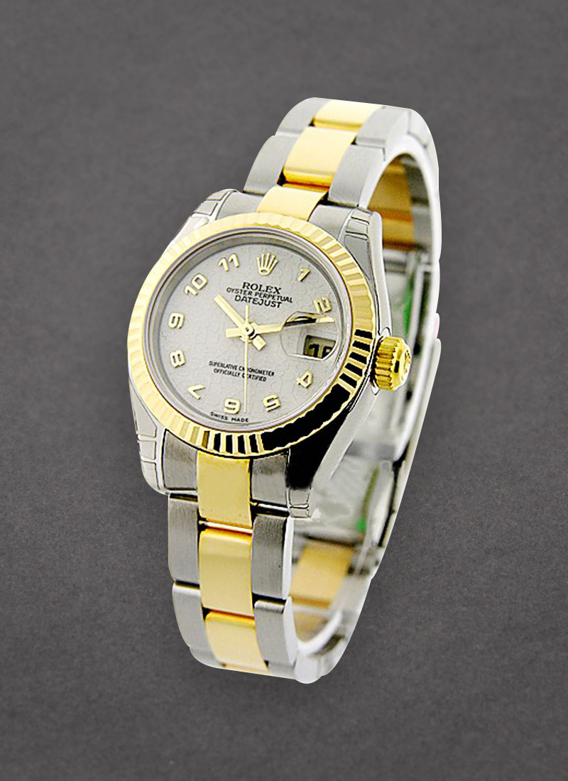 Pre-Owned Rolex Datejust Ladies 26mm in Steel with Yellow Gold Fluted Bezel