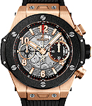 Big Bang Unico in Rose Gold with Black Ceramic Bezel on Black Lined Rubber Strap with Mat Black Dial