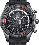 Bentley B05 Unitime Chronograph 49mm in Black Steel on Black Rubber Strap with Royal Ebony Black Dial