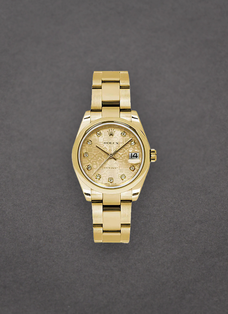 Pre-Owned Rolex Midsize President 31mm in Yellow Gold with Smooth Bezel