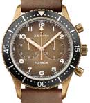 Pilot Chronograph 43mm in Bronze on Brown Calfskin Leather Strap with Bronze Dial