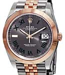 2-Tone Datejust 41mm on Jubilee Bracelet with Grey Dial with Green Roman Numerals