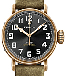Pilot Type 20 Extra Special in Bronze On Green Calfskin Leather Strap with Black Arabic Dial