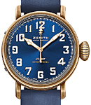 Pilot Type 20 Extra Special in Bronze On Blue Calfskin Leather Strap with Blue Arabic Dial